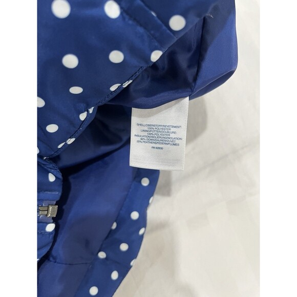 Lands End Down Puffer Vest Blue White Dot Size Women’s XS.  Fall Warm - Picture 5 of 7